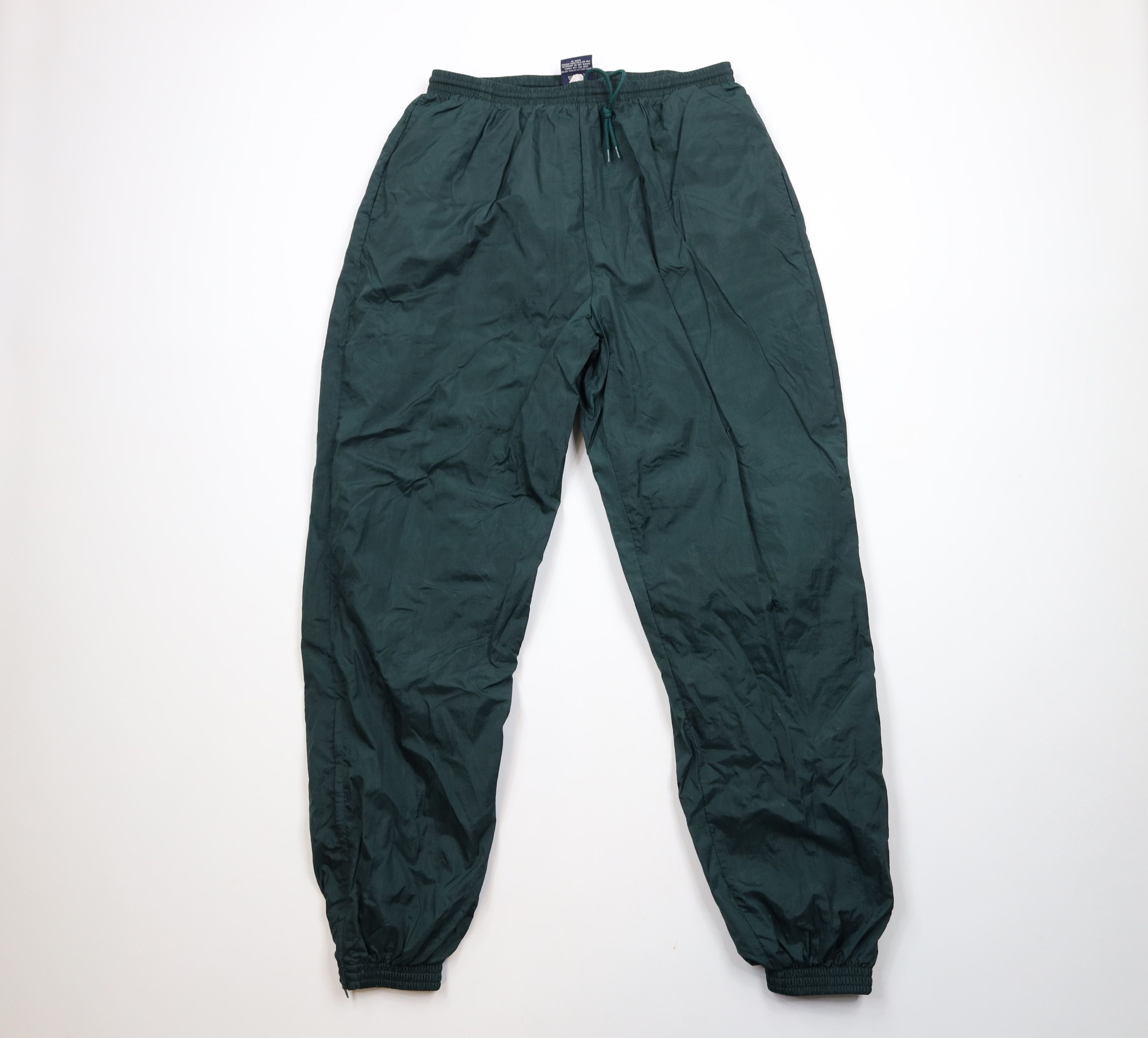 Vintage Vintage 90s Streetwear Lined Windbreaker Joggers Pants Green Size US 38 / EU 54 - 1 Thumbnail