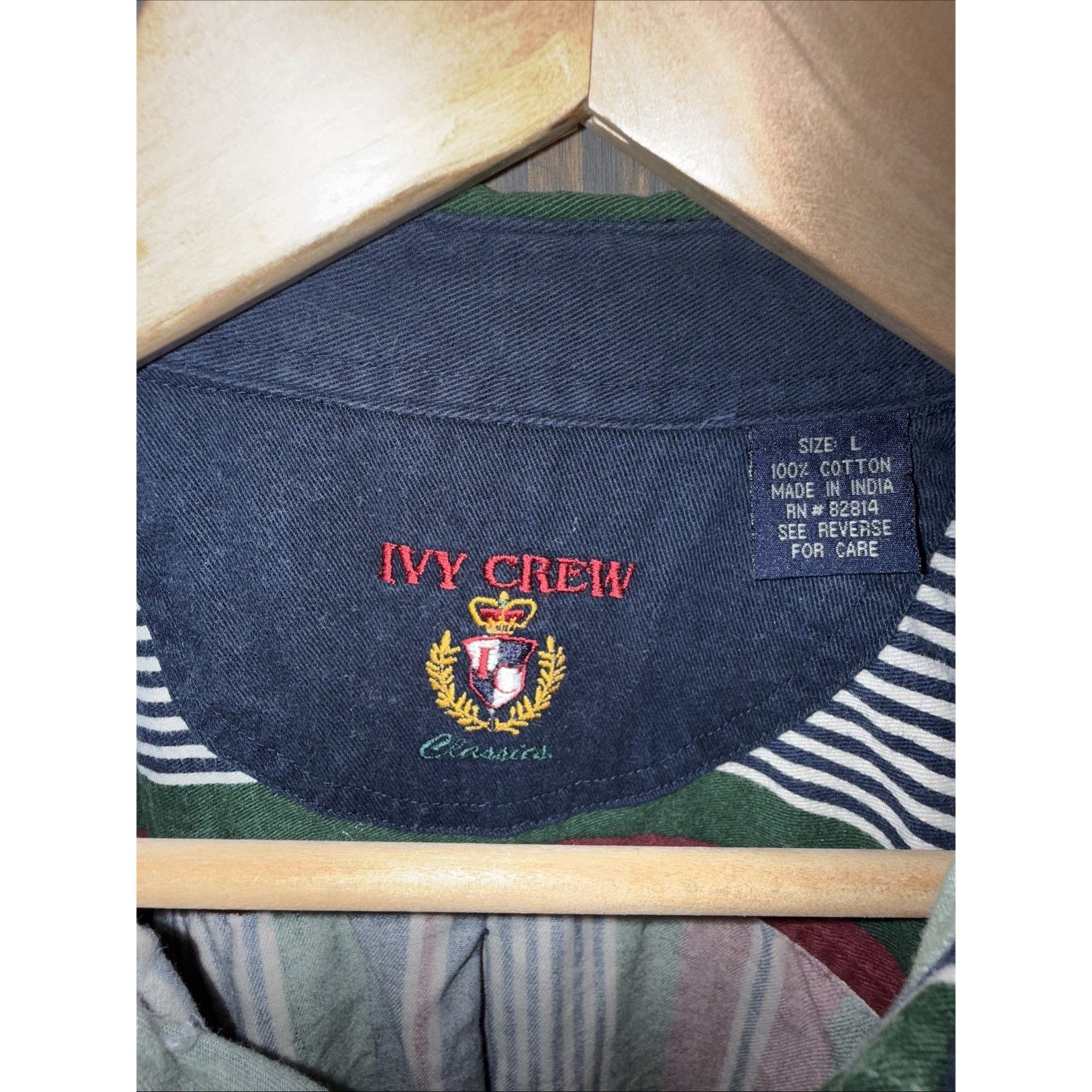 Ivy Crew Vintage Classic Navy/Green/Maroon Striped 💯cotton L Preppy Size US L / EU 52-54 / 3 - 3 Thumbnail