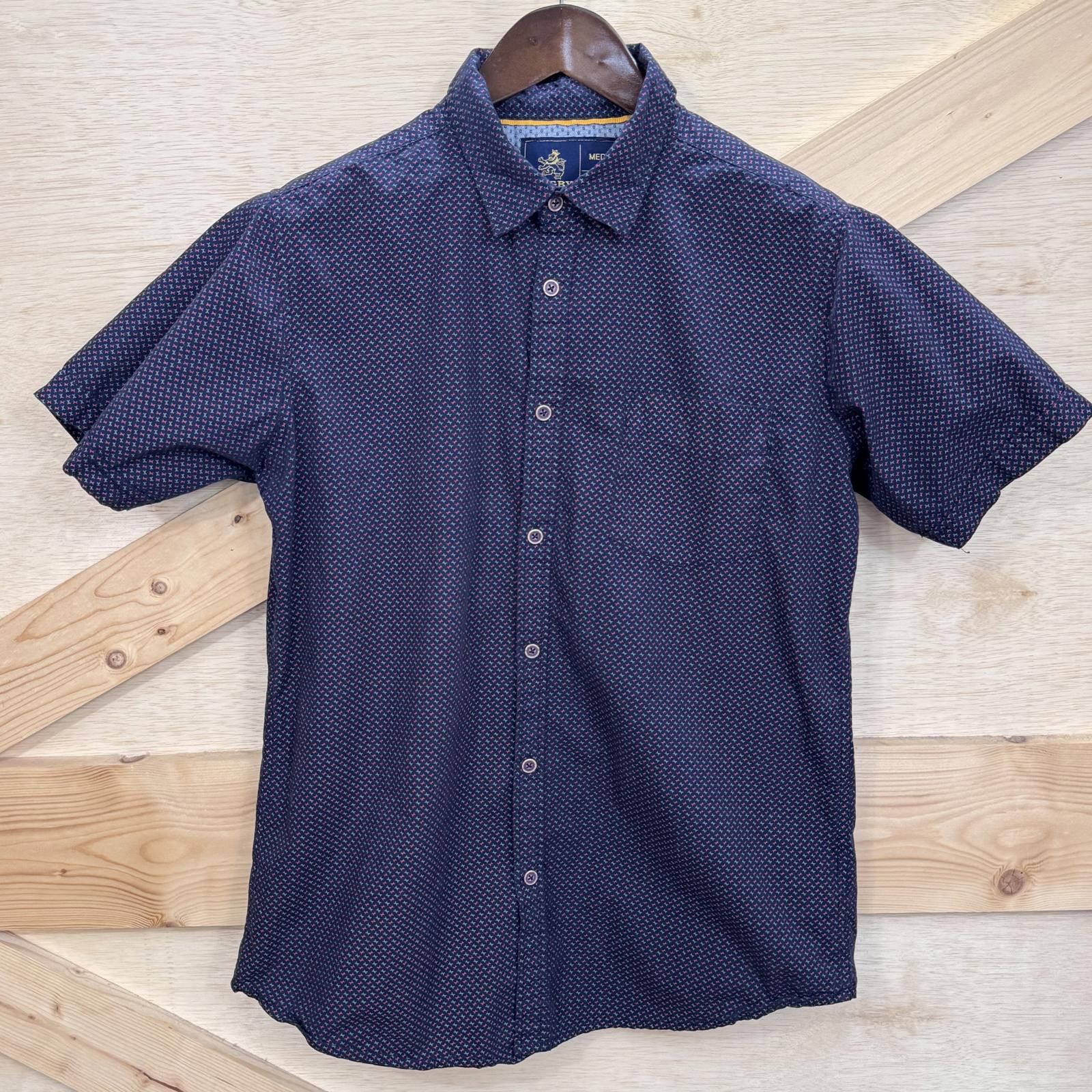 Designer Rugby University Mens Button Up Short Sleeve Shirt Medium Size US M / EU 48-50 / 2 - 1 Thumbnail