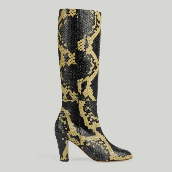 Gucci o1s1wg110125 Paython Mid-Heel Boots in Multicolor Size US 6 / IT 36 - 1 Preview