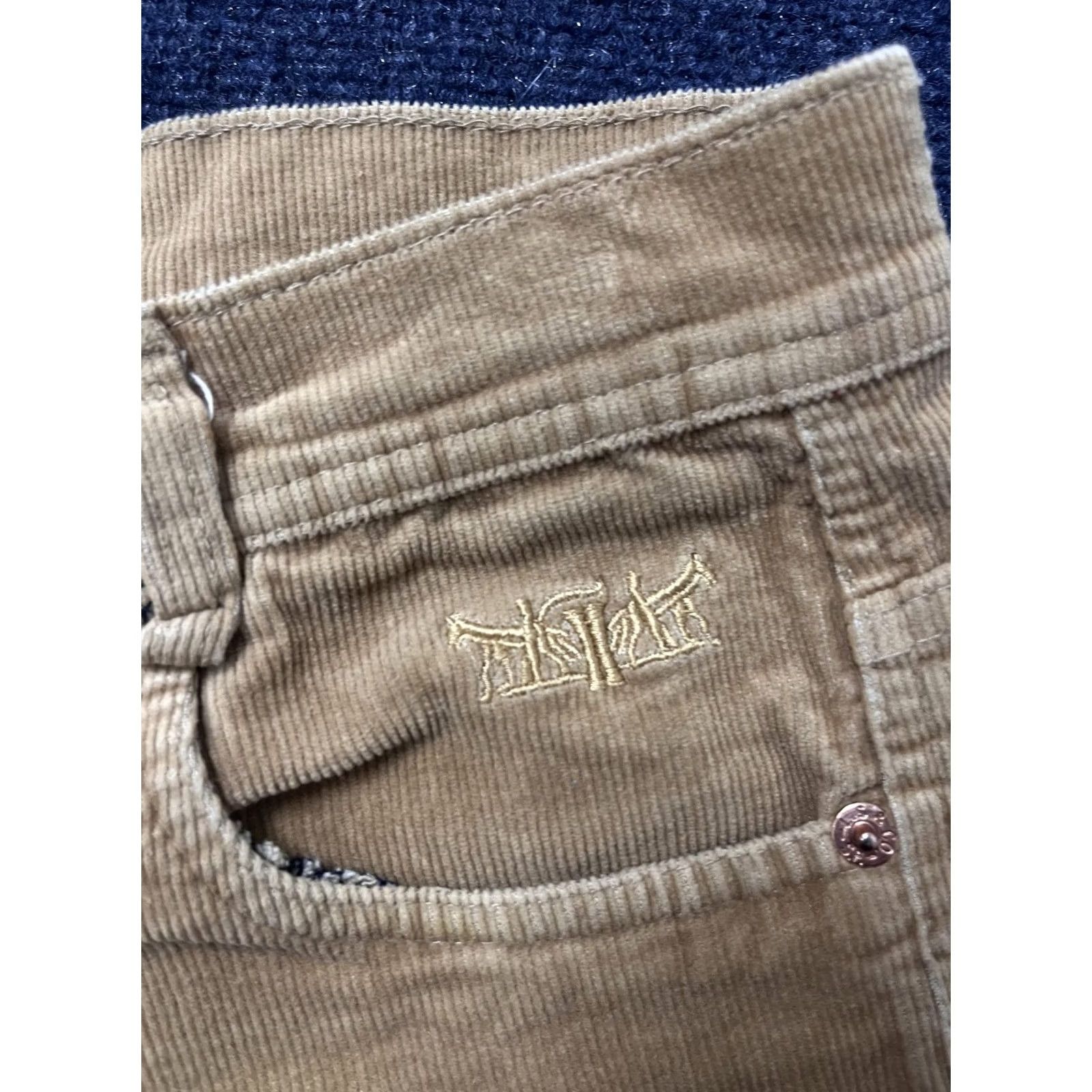 Levi's Levi's 513 Slim Straight Pants Mens 32x32 Corduroy Beige Five Pocket Casual Chino Block Logo Vintage No zip Mens Size US 32 / EU 48 - 2 Thumbnail