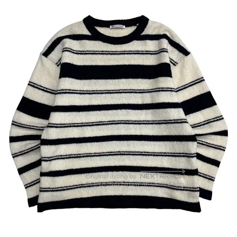 Our Legacy Our Legacy Navy Striped Ivory White Knit Top Size US M / EU 48-50 / 2 - 2 Thumbnail