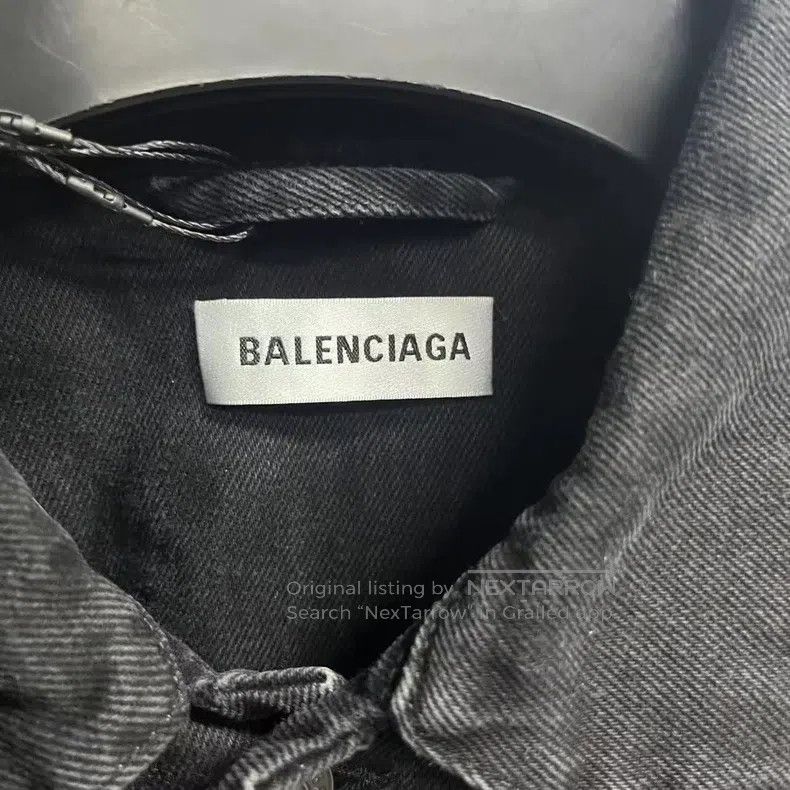 Balenciaga Balenciaga Black and Green Embroidered Pattern Logo Denim Size XXS / US 00 / IT 34 - 3 Thumbnail