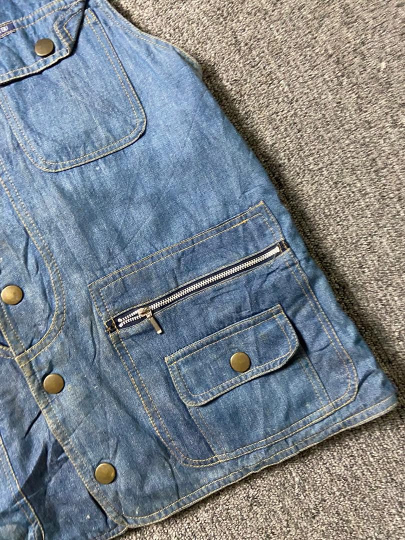 Japanese Brand LEXUGTOU Sherpa Lined Denim Vest (200) Size US M / EU 48-50 / 2 - 8 Thumbnail