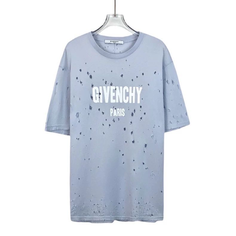 Givenchy Givenchy Light Blue Logo Letter Print T-Shirt Size US L / EU 52-54 / 3 - 1 Thumbnail