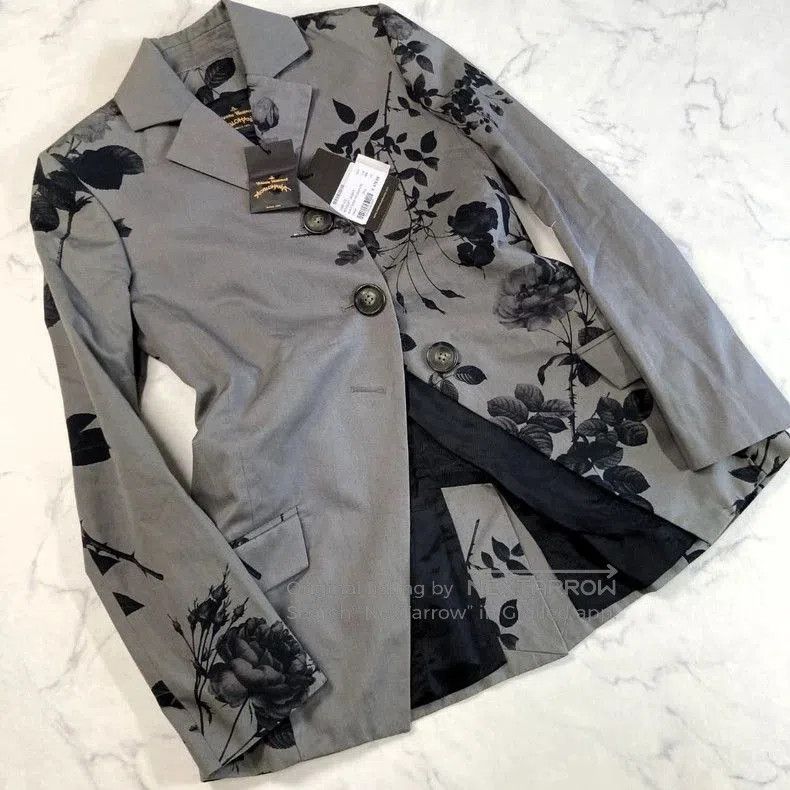 Vivienne Westwood Vivienne Westwood Floral Print Blazer Jacket . Size US XXL / EU 58 / 5 - 1 Thumbnail