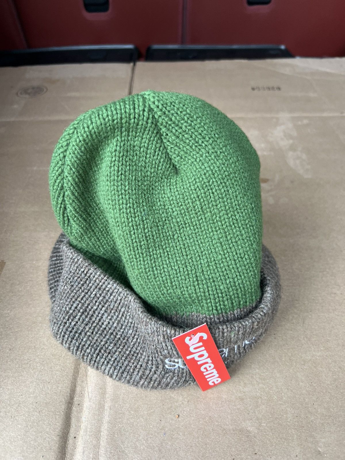 帽子 Supreme Tag Beanie Olive / Art Dealer Supreme Big Logo Beanie Olive – HIGHKIOSK