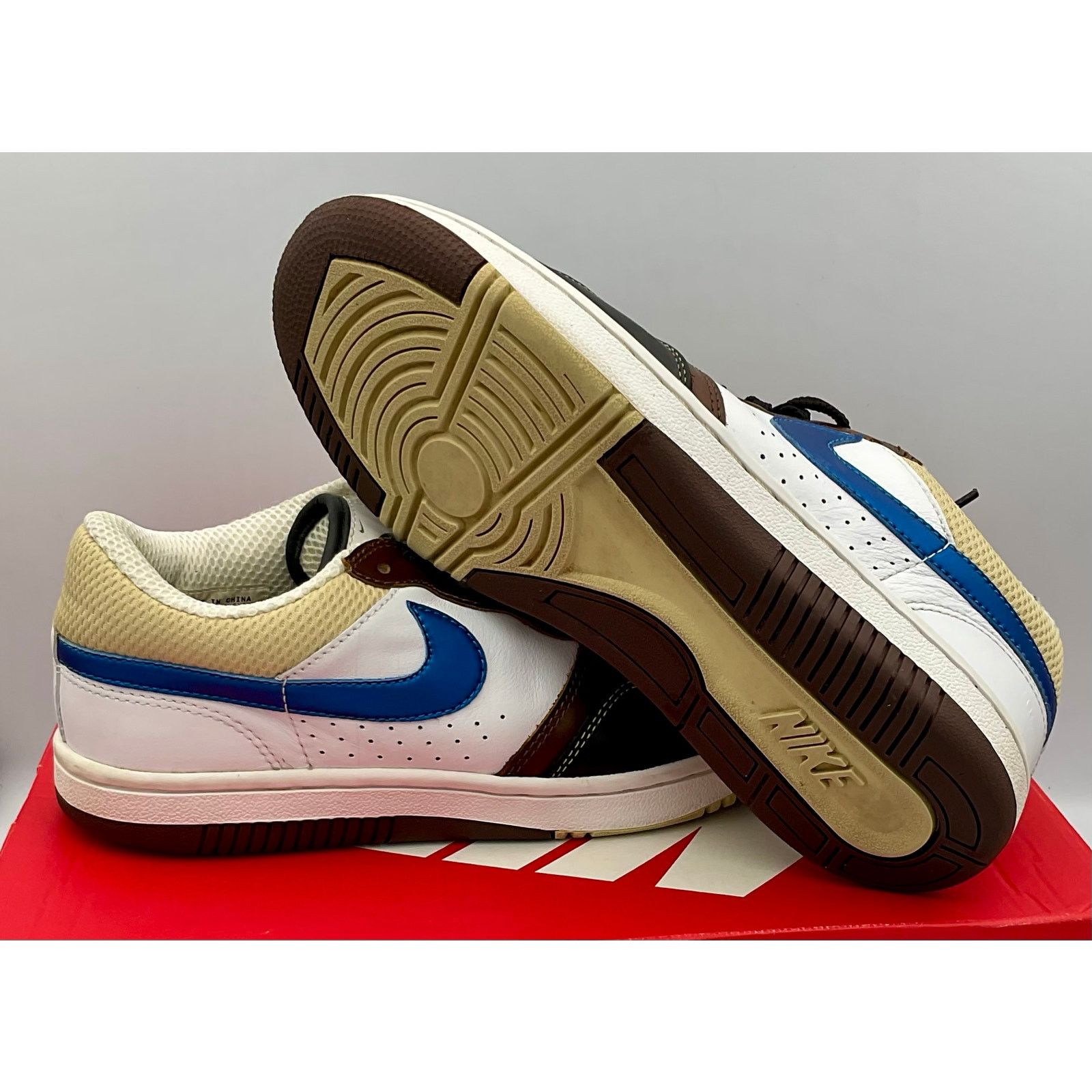 Nike COURT FORCE LOW PRM White/Mil Blue-Bison 313940141 Sz8.5 Size US 8.5 / EU 41-42 - 7 Thumbnail