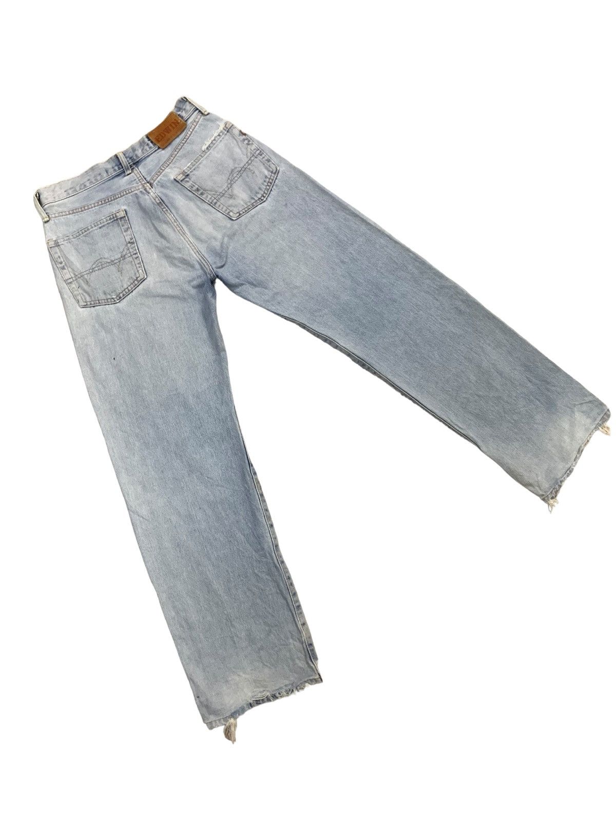 Edwin × Margaret Howell × Vintage Vintage Edwin Blue Mud Wash Distress Jeans Size US 28 / EU 44 - 12 Thumbnail