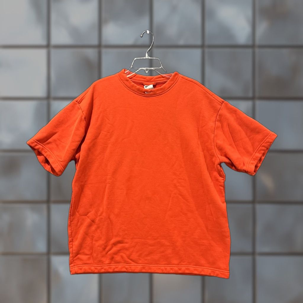 Nike Nike Men T-Shirt Short Sleeve Check Swoosh Size M Orange Shirt Mens Size US M / EU 48-50 / 2 - 1 Thumbnail