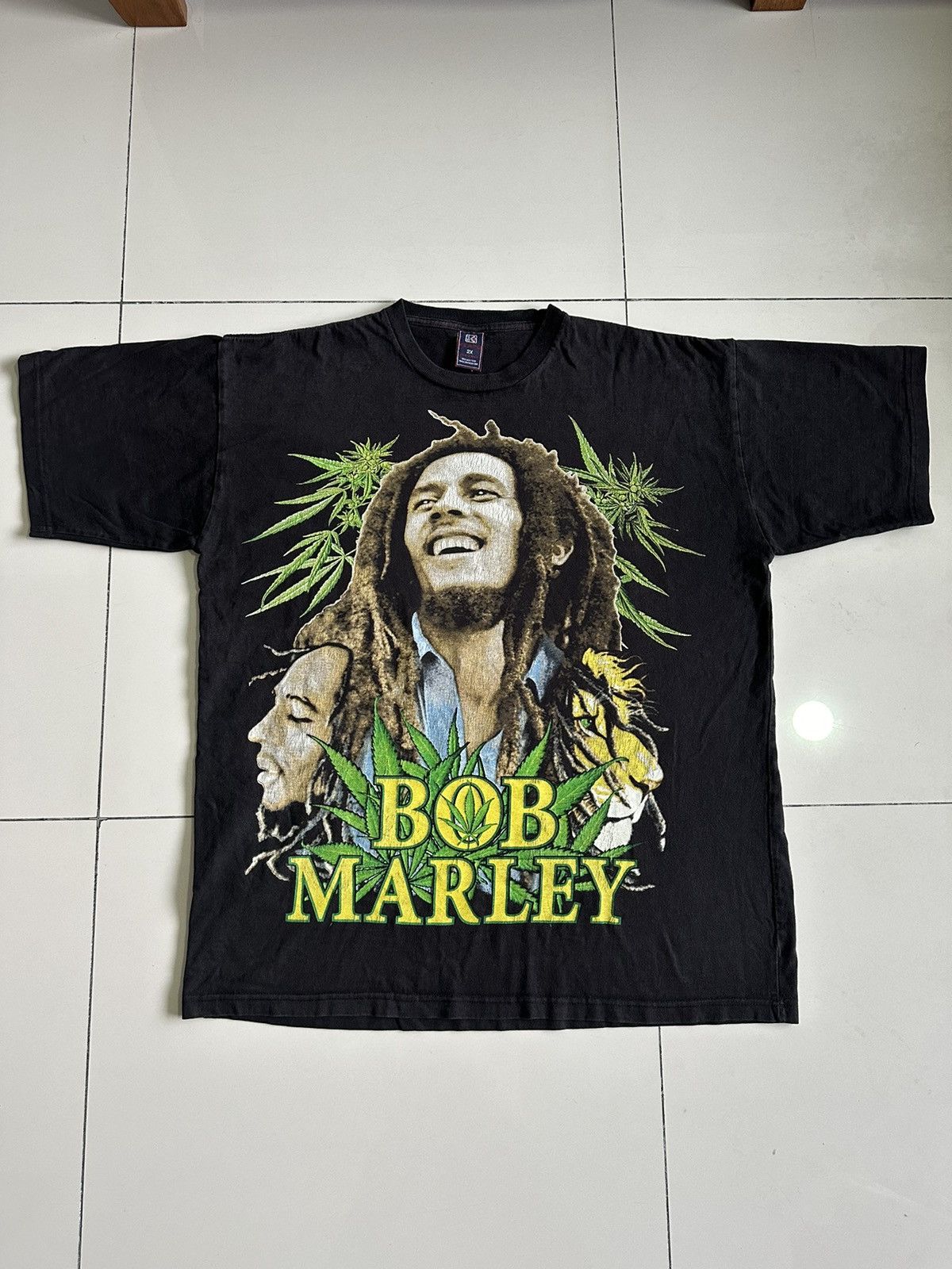 Bob Marley Vintage Bob Marley Rap-tee big print design Rare USA Tshirt Size US XXL / EU 58 / 5 - 3 Thumbnail
