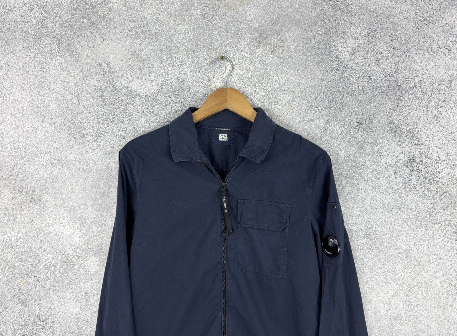 C.P. Company C.P. Company Emerized Gabardine Zipper Navy Shirt Jacket Size US S / EU 44-46 / 1 - 2 Thumbnail
