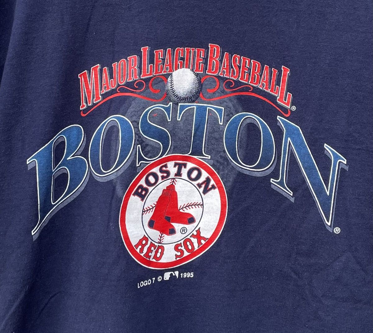 Logo 7 Vintage 1995 Logo 7 MLB Boston Red Sox’s Spellout T Shirt Size US L / EU 52-54 / 3 - 3 Thumbnail