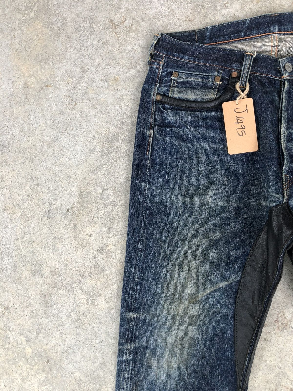 Full Count & Co. Full Count 1340k Selvedge Denim Leather Limited Distressed Size US 32 / EU 48 - 4 Thumbnail