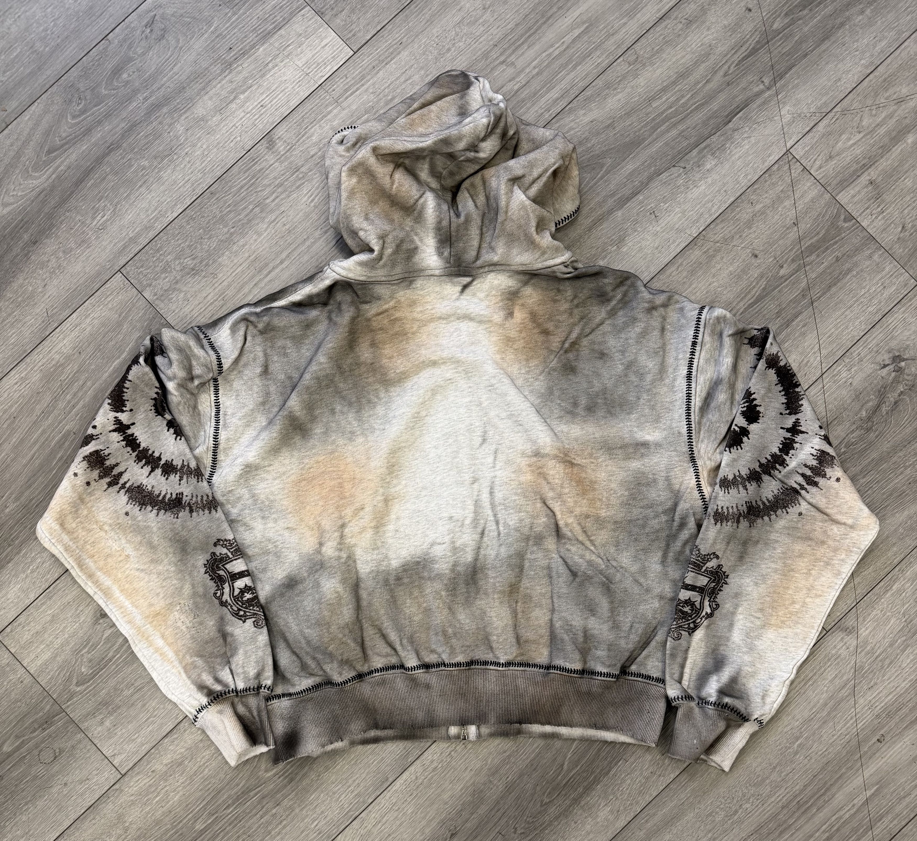 Vale Vale Forever Dark White Spiral Zip Up Hoodie Size Medium Size US M / EU 48-50 / 2 - 7 Thumbnail