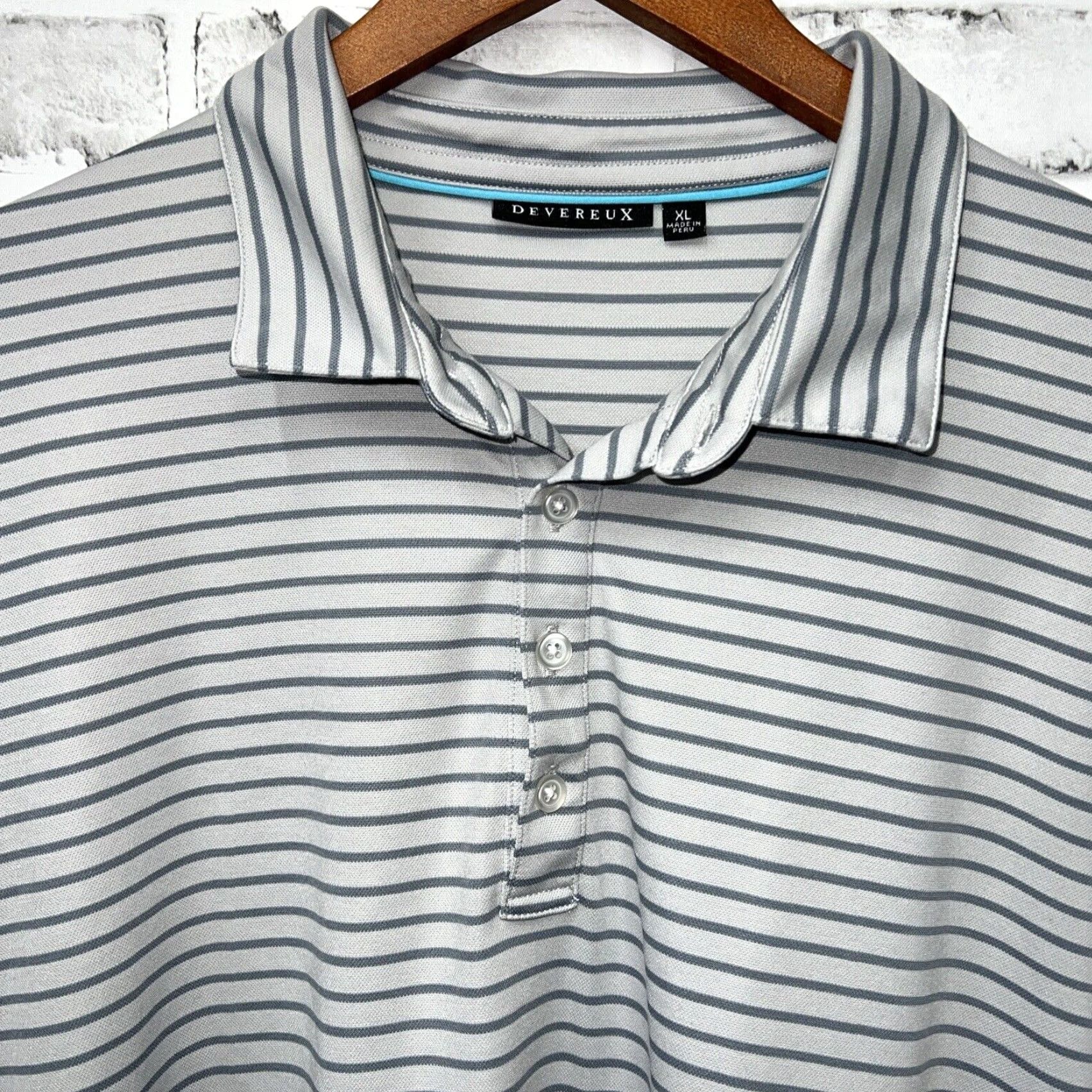 Vintage VINTAGE Devereaux Mens Polo Shirt Size L Gray Striped Classic 80s Sportswear Size US L / EU 52-54 / 3 - 2 Thumbnail