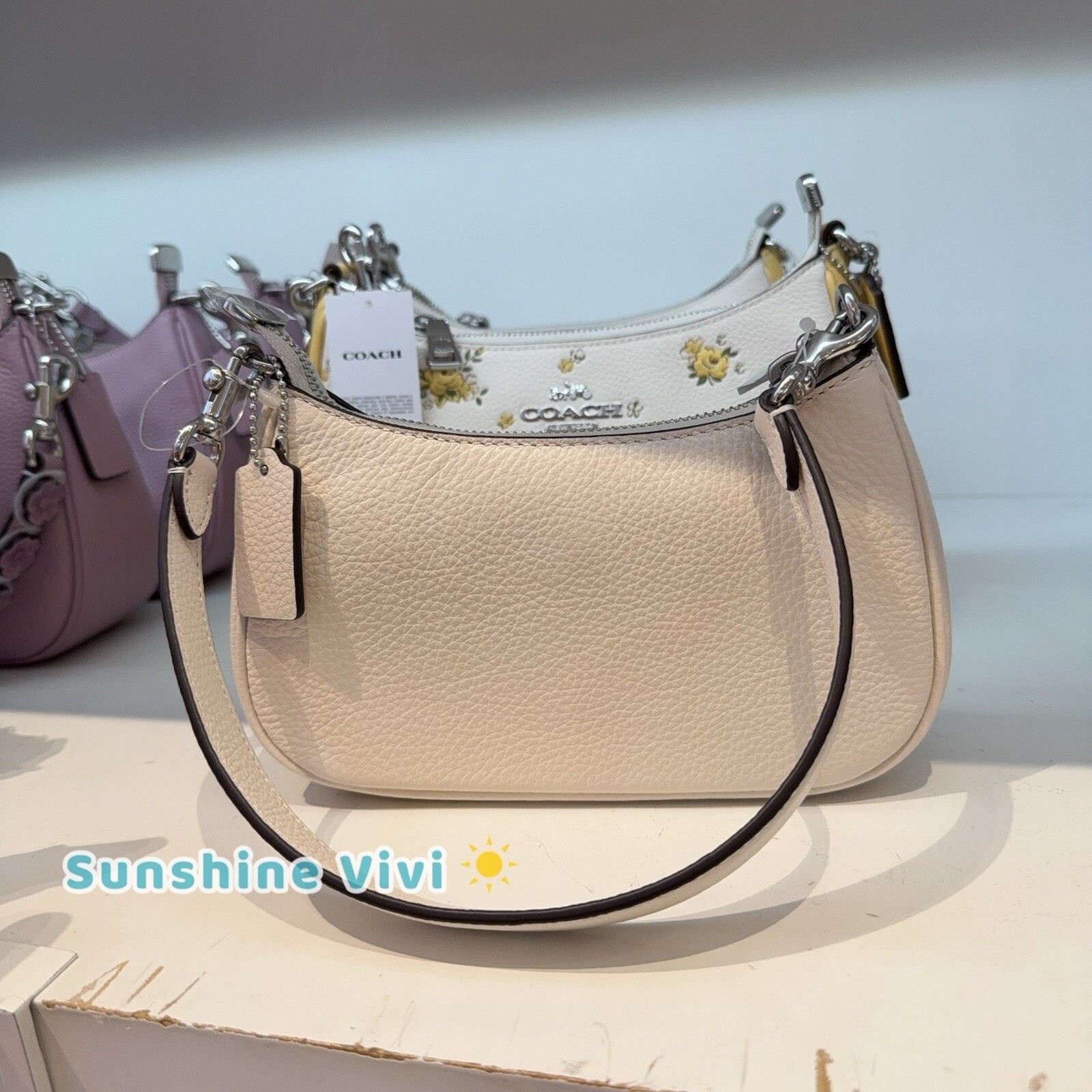 Coach NWT Coach Teri Mini Crossbody Bag Floral CAJ98 Chalk Size ONE SIZE - 4 Thumbnail