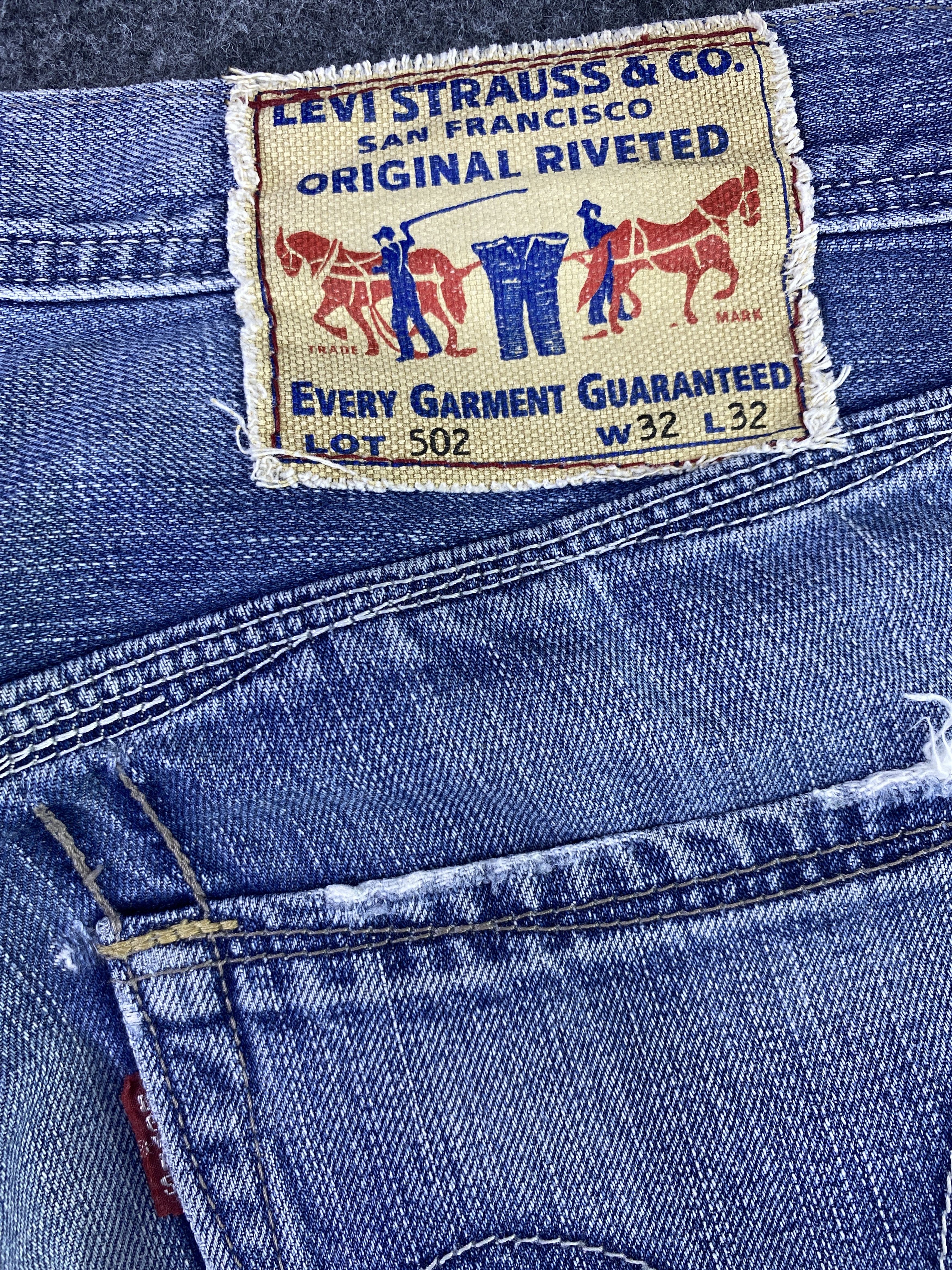 Levi's Vintage Levi's 502 Distresses Blue Wash Jeans - J882 Size US 32 / EU 48 - 10 Thumbnail