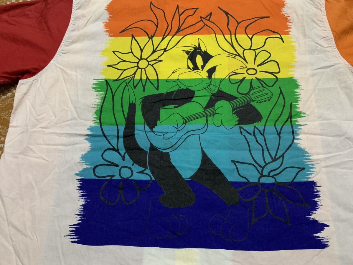 Jean Charles De Castelbajac 1994 WARNER BROS X JEANS DE CASTELBAJAC BUTTON UP BIG PRINT Size US XL / EU 56 / 4 - 10 Thumbnail