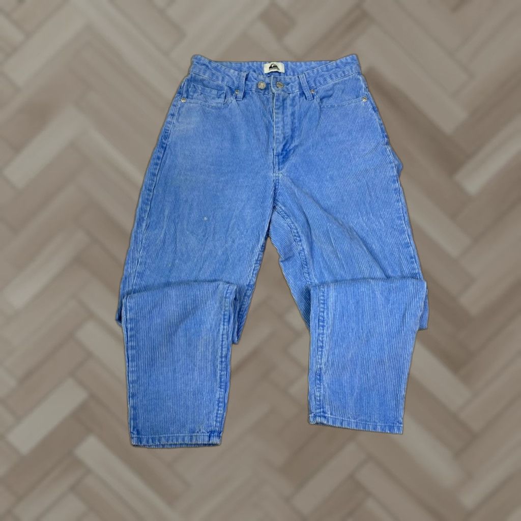 Quiksilver Quiksilver Pants Womens 26 Blue Corduroy Casual Regular Straight Ankle 80s Beach Retro Pockets Size 26" / US 2 / IT 38 - 1 Thumbnail