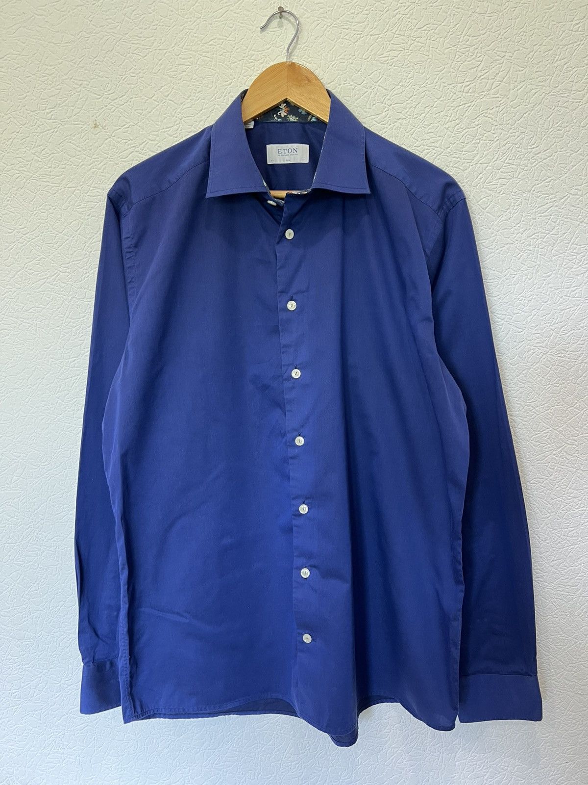 Eton Eton Blue Classic Button Shirt Large Size US L / EU 52-54 / 3 - 1 Thumbnail