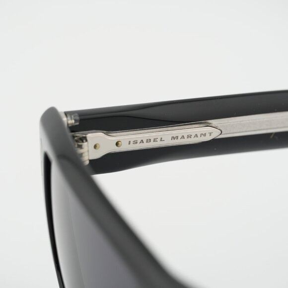 Isabel Marant Isabel Marant IM 0106/S 0807 IR Sunglasses Black Rectangle Size ONE SIZE - 4 Thumbnail