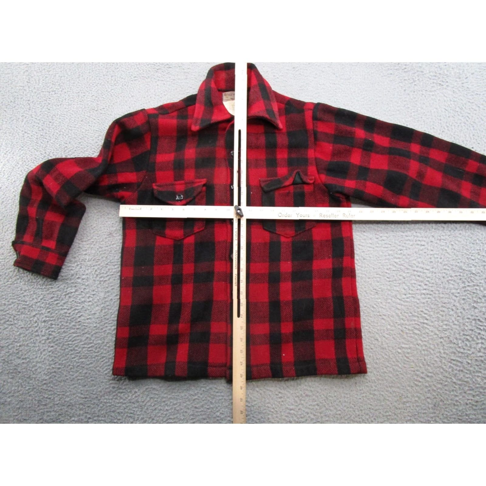Vintage VINTAGE Stagway Wool Buffalo Plaid Mackinaw Hunting Jacket Canada Button Up READ Size US S / EU 44-46 / 1 - 4 Thumbnail