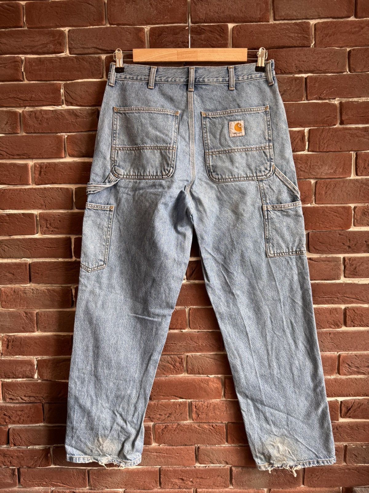 Carhartt Washed Carhartt Double Knee Distressed Blue Hype Workwear Size US 30 / EU 46 - 2 Thumbnail
