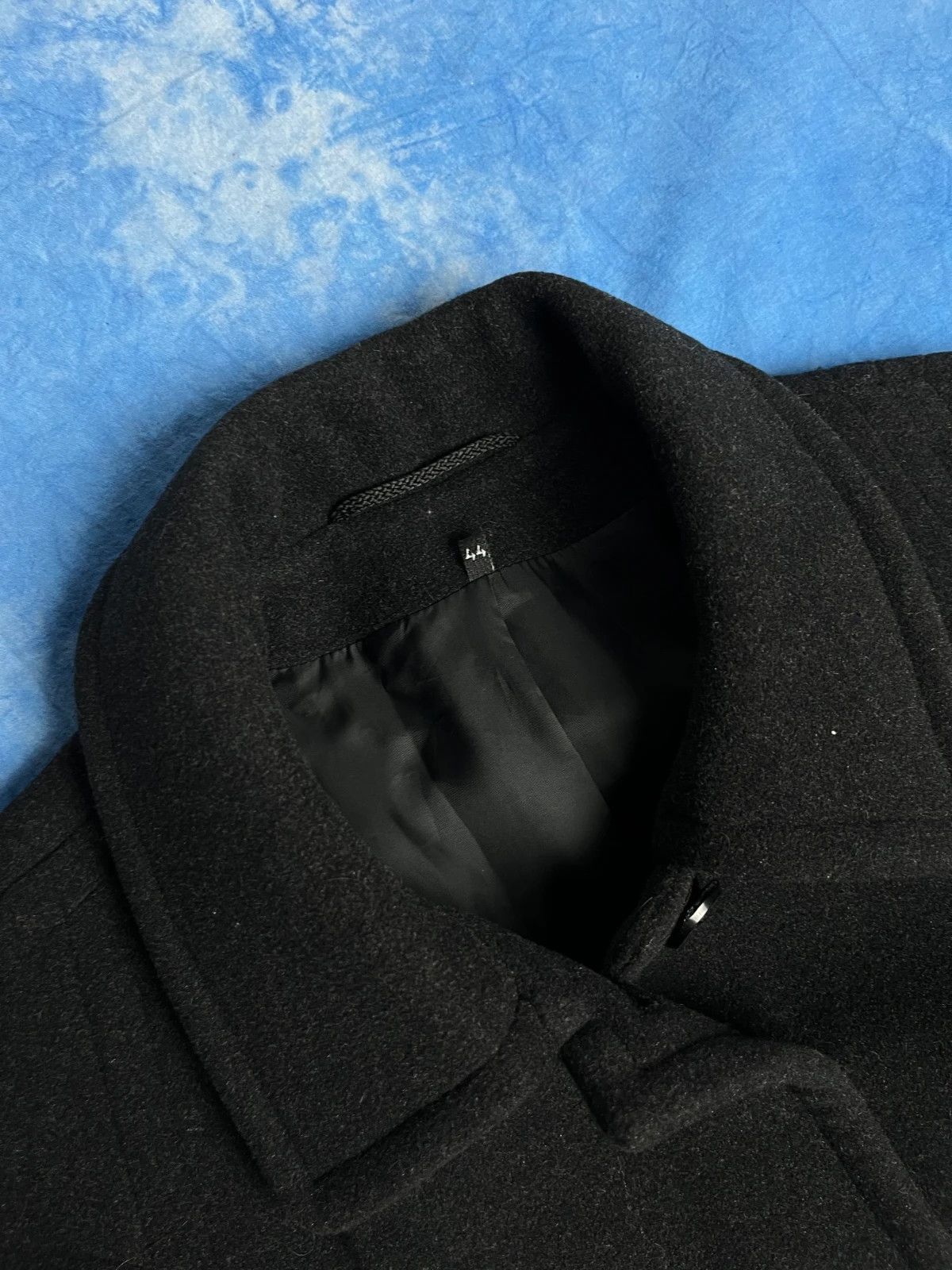 Vintage Vintage Avant Garde Black Wool Cashmere Coat Old Money Size US XL / EU 56 / 4 - 5 Thumbnail