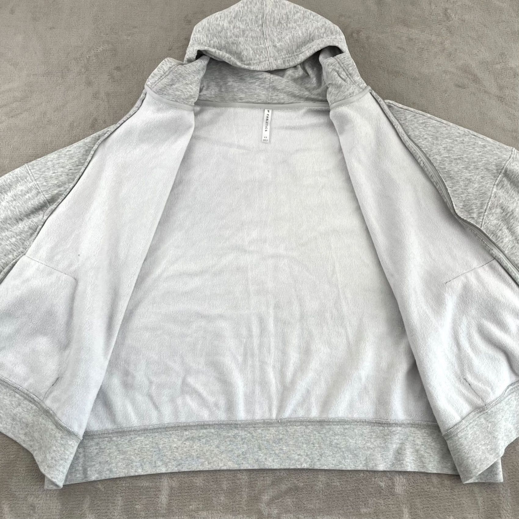 Fabletics Fabletics Grey Heather Hoodie Women 4X Full Zip Long Sleeve Athleisure Active Size XXL / US 16-18 / IT 52-54 - 4 Thumbnail
