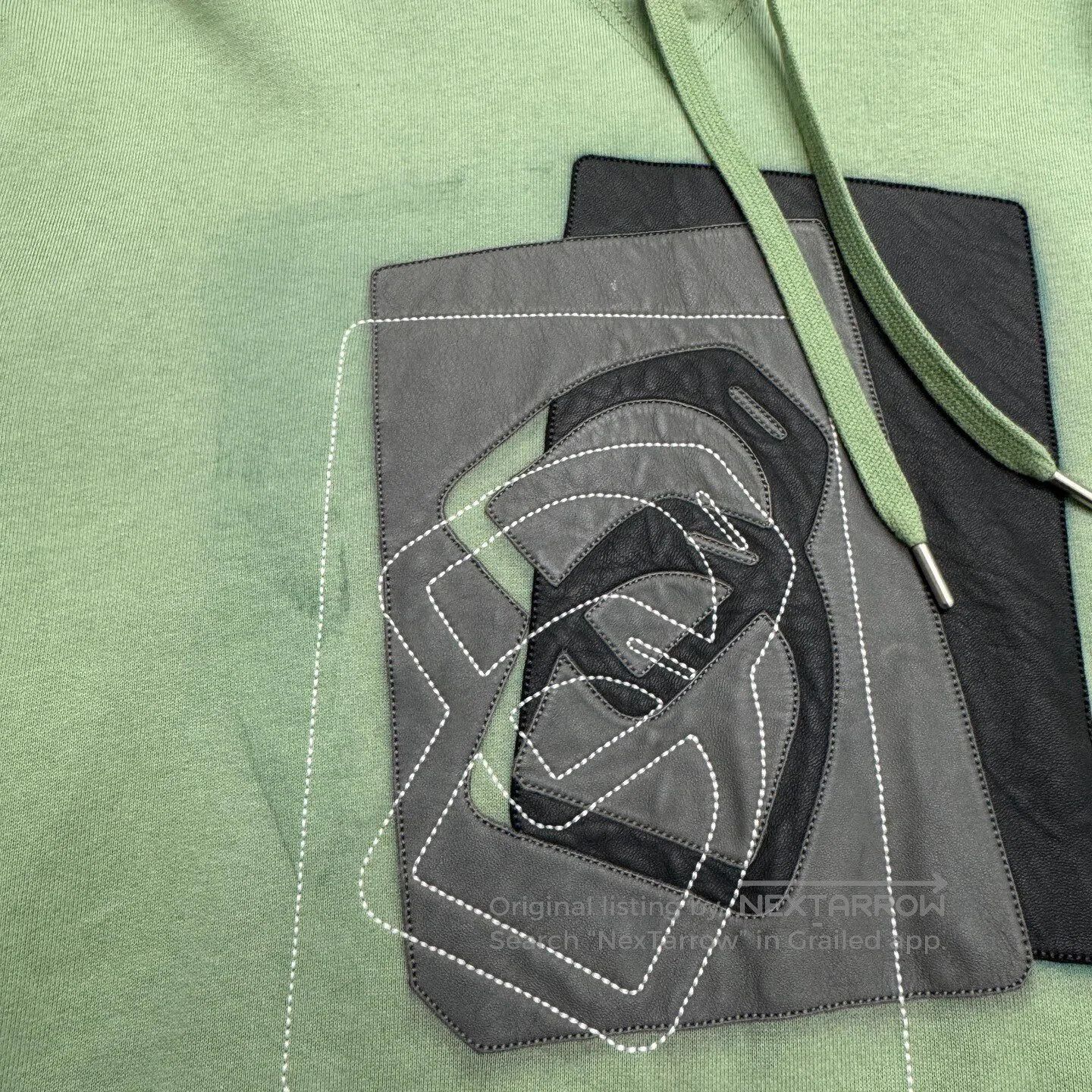 Hermes Hermes Horseshoe-style leather patchwork hoodie with hood| Size US M / EU 48-50 / 2 - 5 Thumbnail
