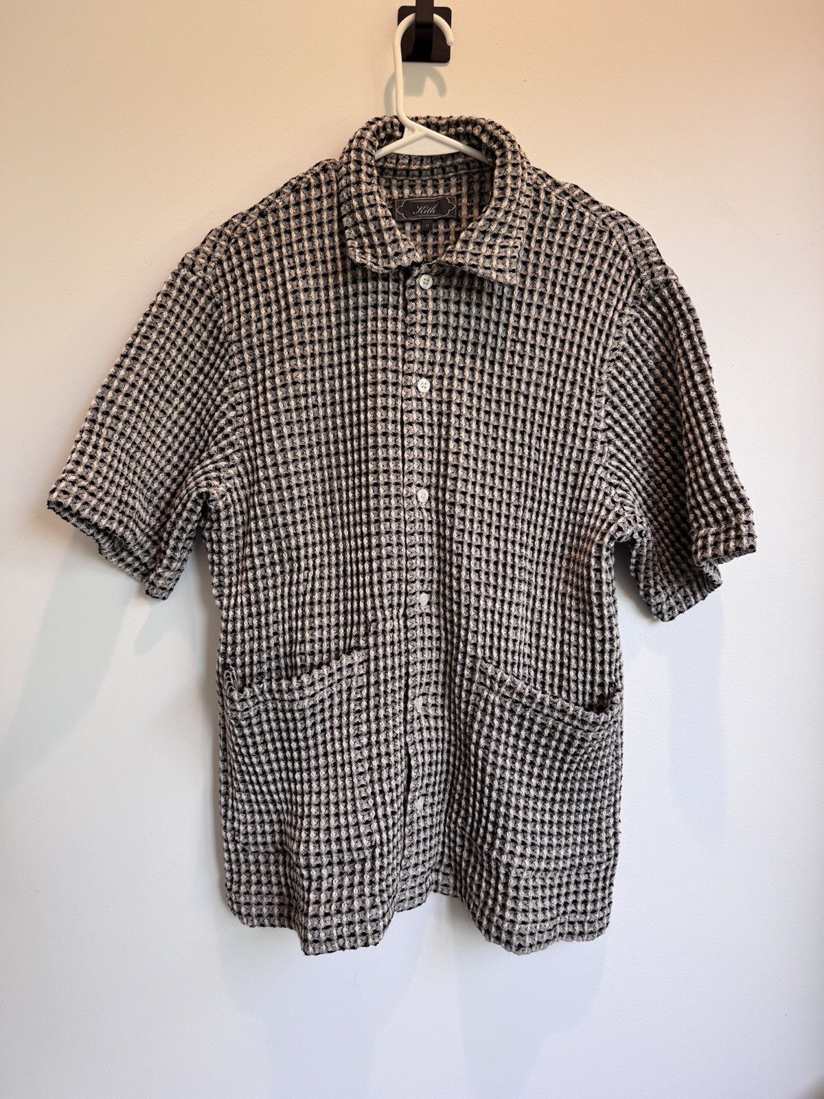 Kith Kith Geometric Diamond SS Boxy Collared Overshirt Black M Size US M / EU 48-50 / 2 - 1 Thumbnail