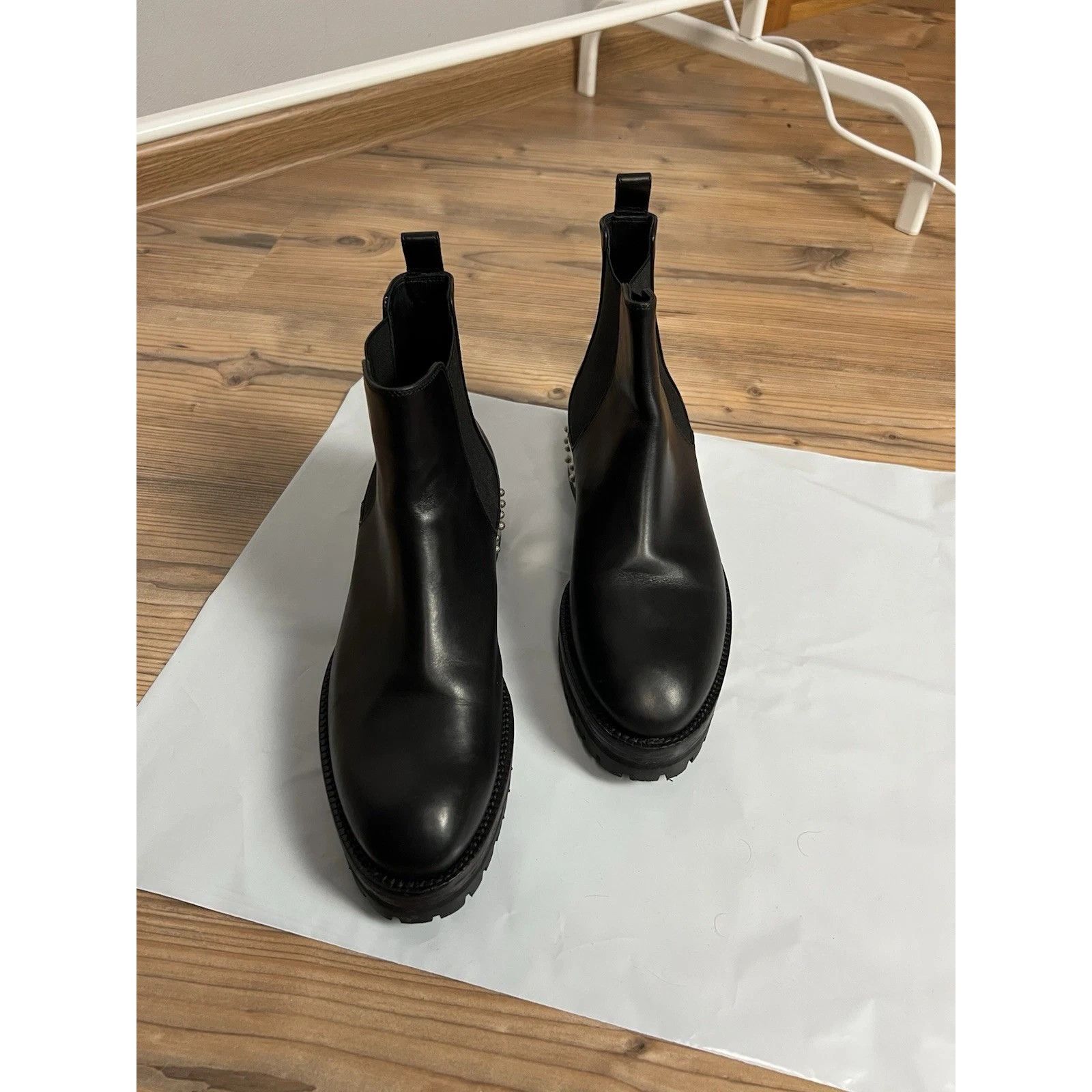 Alexander McQueen Alexander Mcqueen Hobnail Black Studded Leather Combat Ankle Size US 7 / IT 37 - 5 Thumbnail