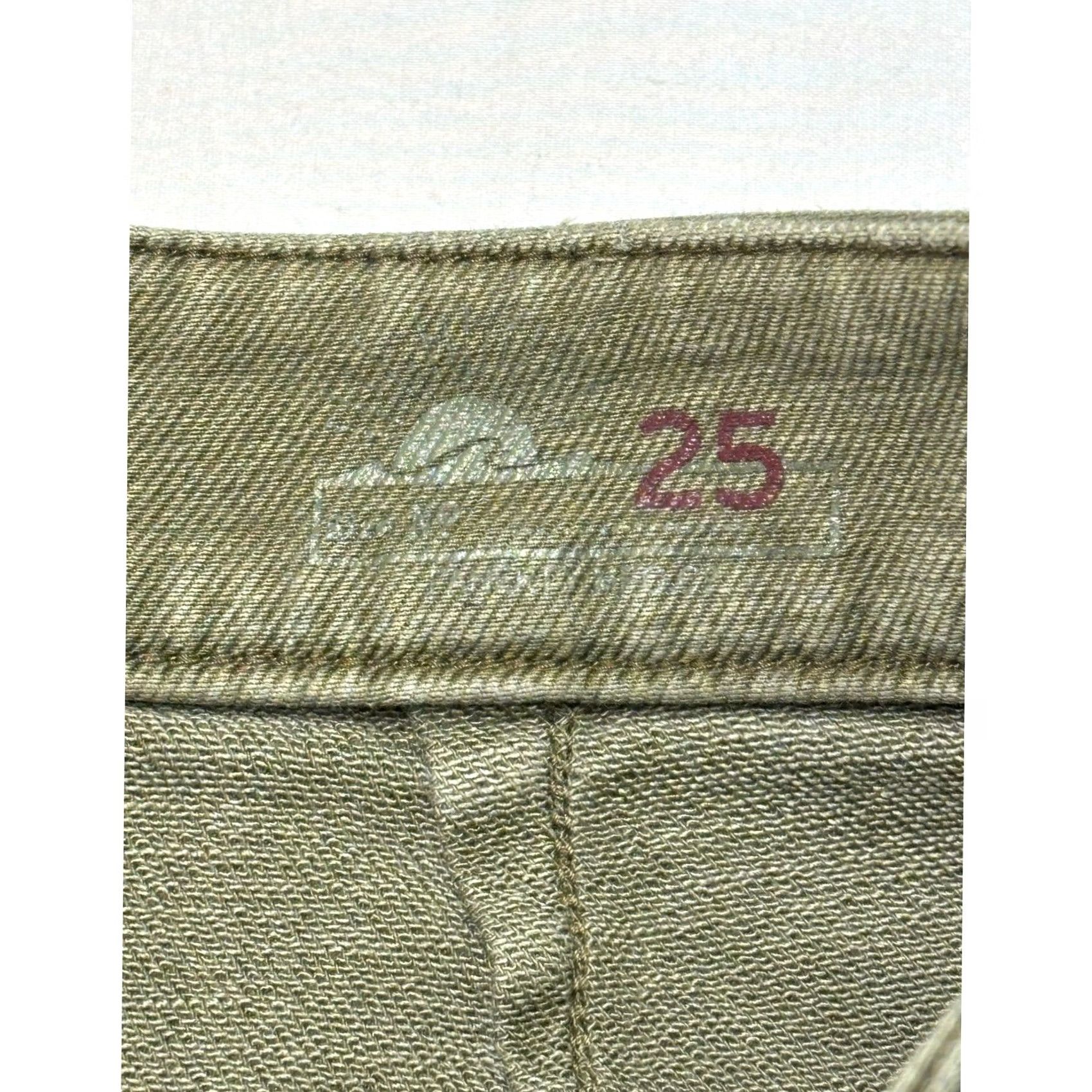 Faherty Faherty Women Olive Green Twill Stretch Patch Pocket Pants WBS2330-MYO 25x30 Size 42" / US 20 - 4 Thumbnail