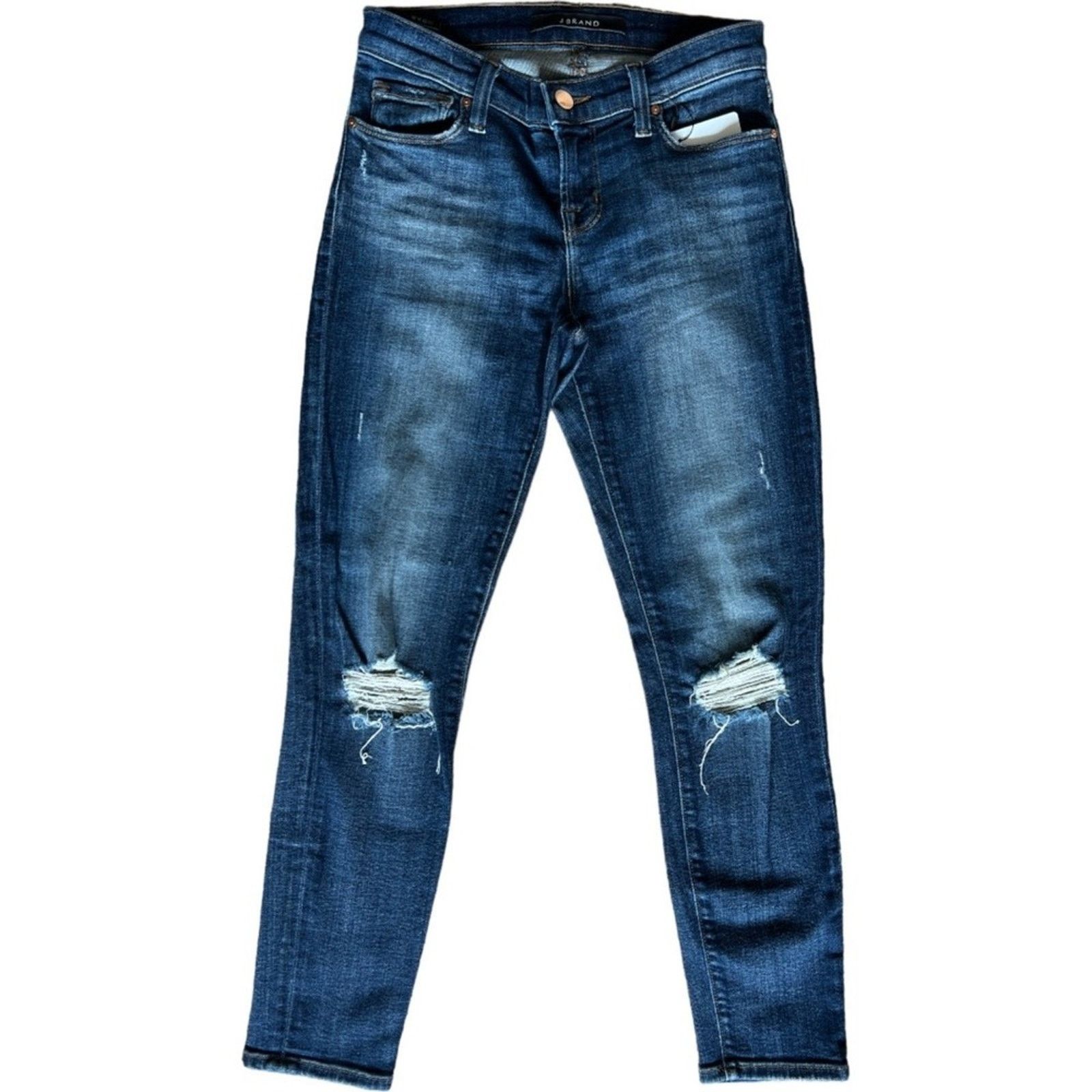 J Brand J Brand Blue Medium Wash Mid-Rise Skinny Leg Jean, US24 Size 24" / US 00 / IT 34 - 1 Thumbnail
