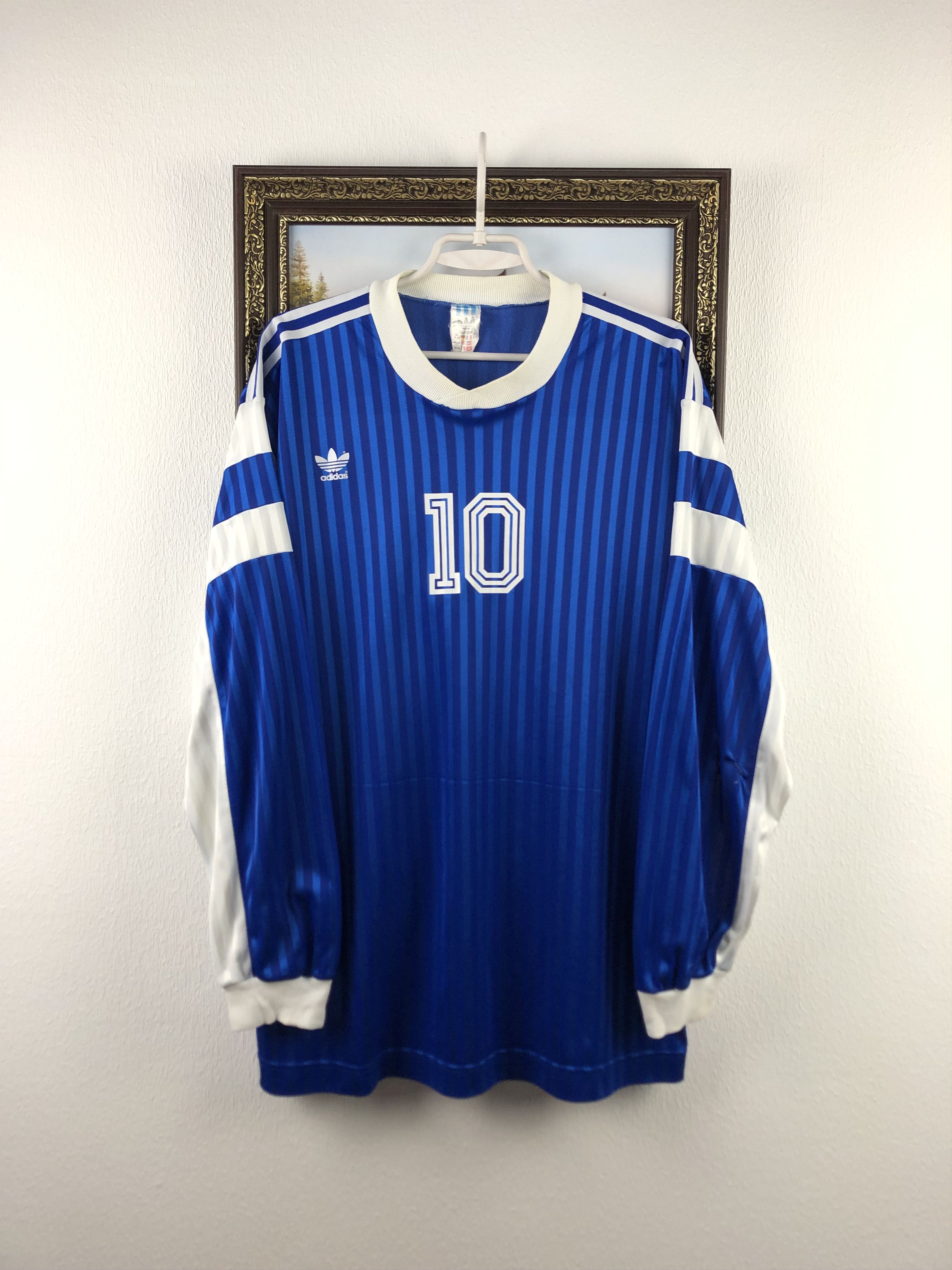 Adidas × Vintage Vintage 80's West Germany Shirt Soccer Jersey Long Sleeve Size US XL / EU 56 / 4 - 1 Thumbnail