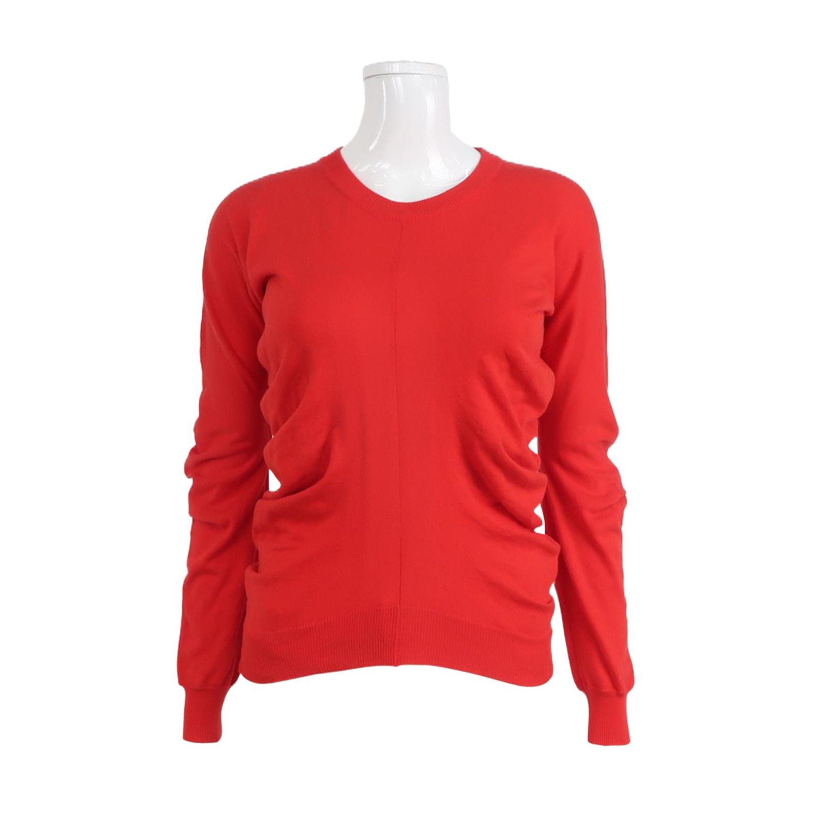 Maison Margiela Maison Margiela Red Cotton Crewneck Sweater Size M Size M / US 6-8 / IT 42-44 - 1 Thumbnail