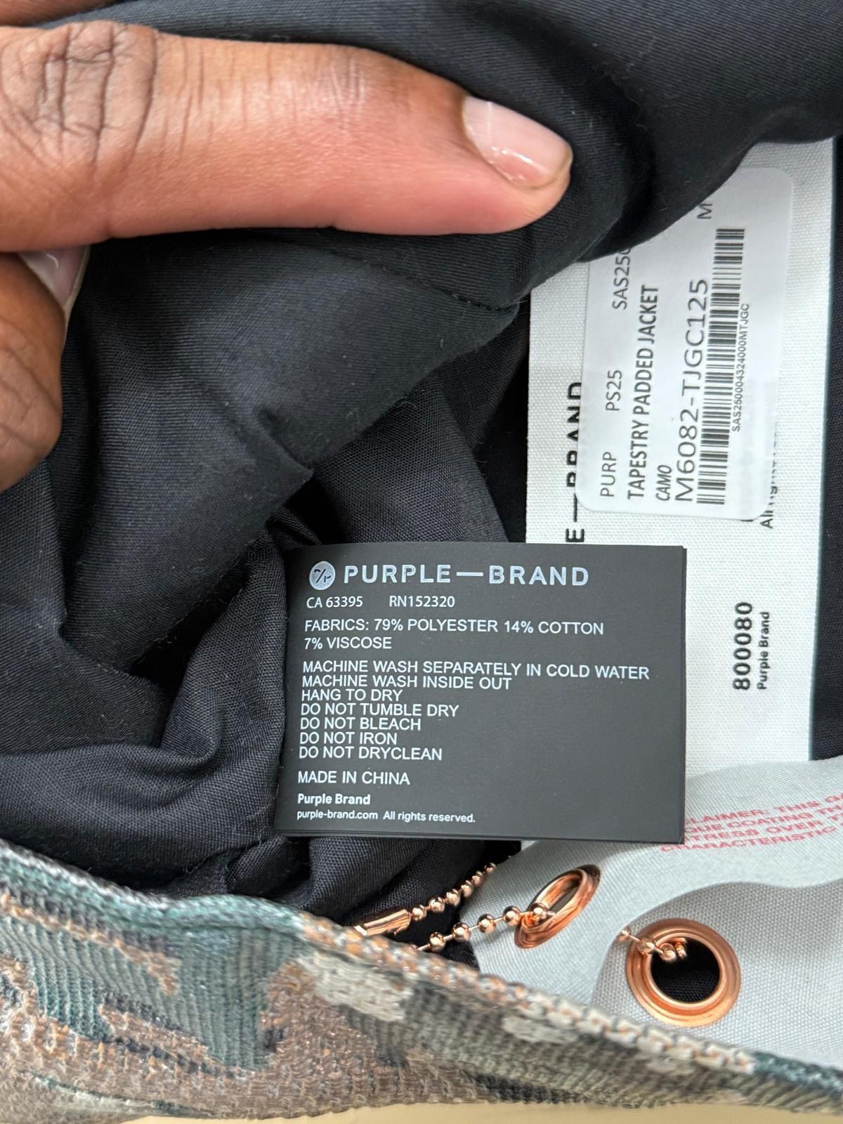 Purple Brand PURPLE BRAND CAMO TEXTURED JACKET Size US M / EU 48-50 / 2 - 4 Thumbnail