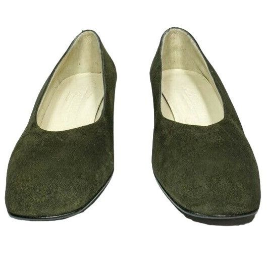 Giorgio Armani NEW Giorgio Armani Women 9M Italian Dark Green Suede Leather Size US 9 / IT 39 - 7 Thumbnail