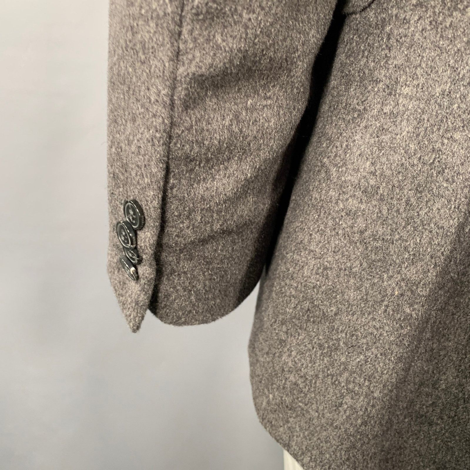 Z Zegna Size 40 Long Grey Angora Blend Single Breasted Sport Coat Size 40R - 4 Thumbnail