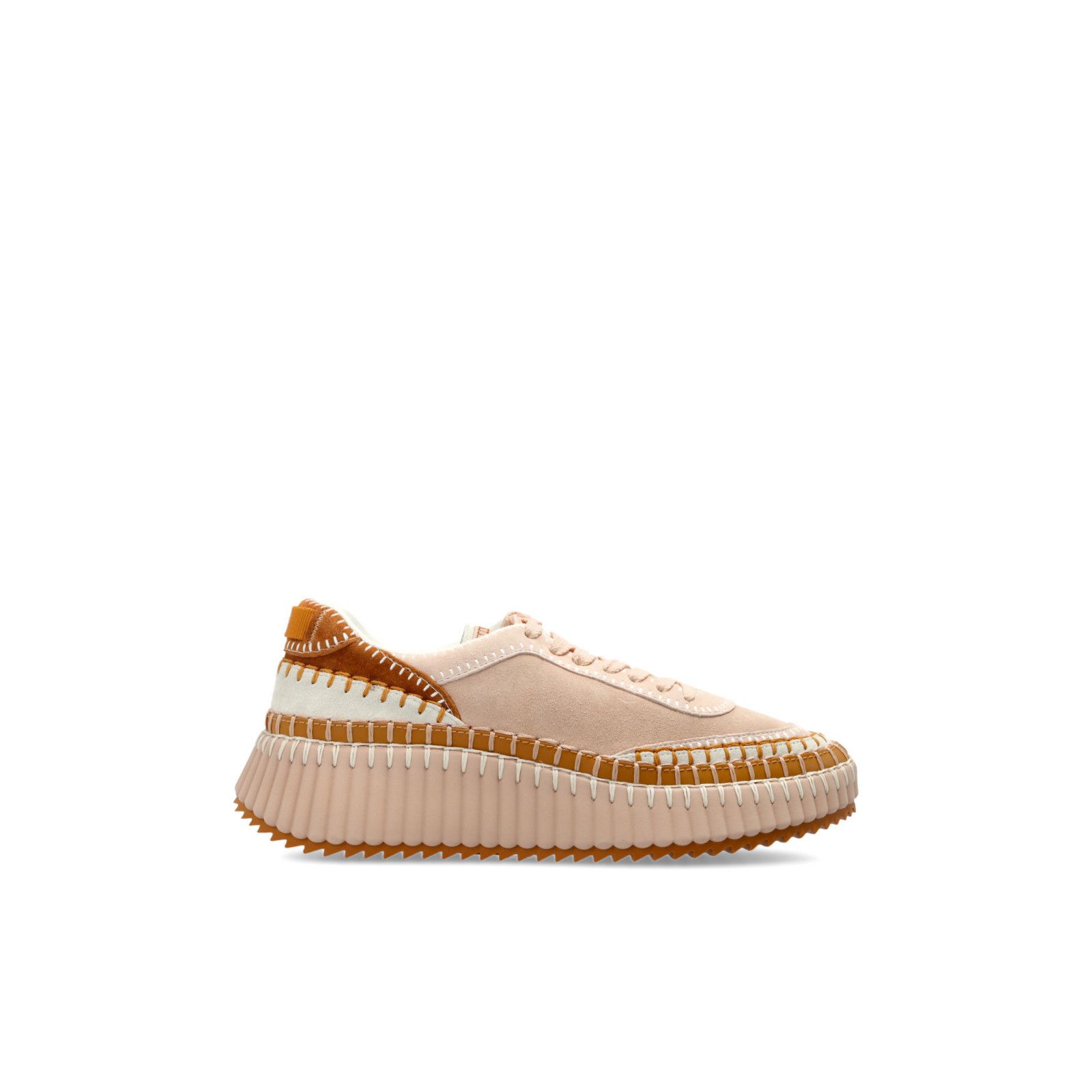 Chloe Nama Pink Leather Sneakers New & Authentic (Women's si