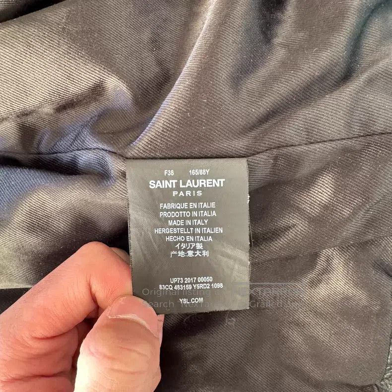 Saint Laurent Paris Saint Laurent Paris Distressed Vintage No Smoking Leather Size XS / US 0-2 / IT 36-38 - 6 Thumbnail