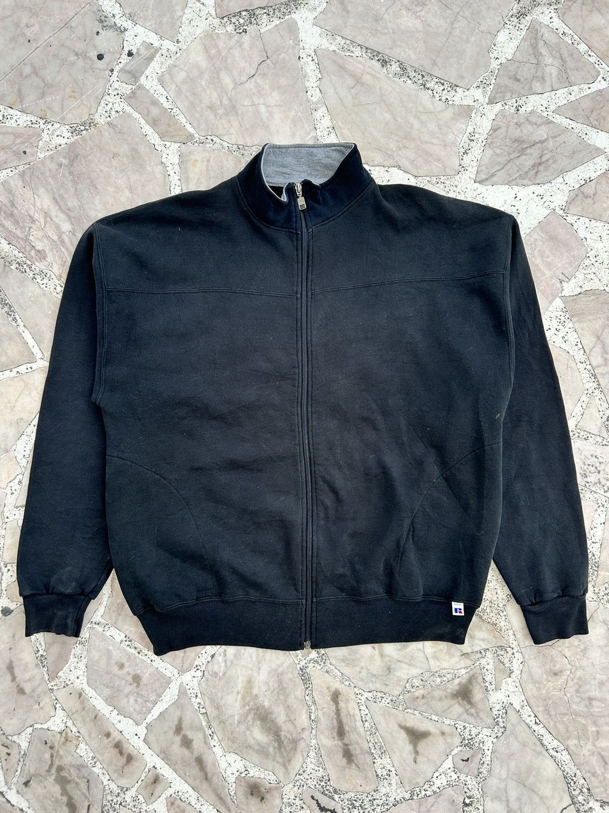 Russell Athletic Y2k Russell vintage black plain jacket Size US L / EU 52-54 / 3 - 1 Thumbnail