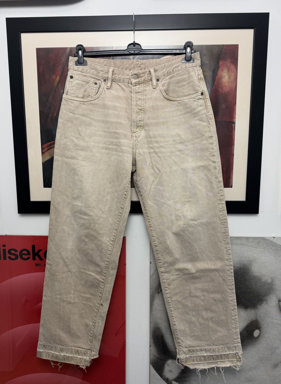 Acne Studios Acne Studios 2021M Rocky Road Beige Loose Bootcut