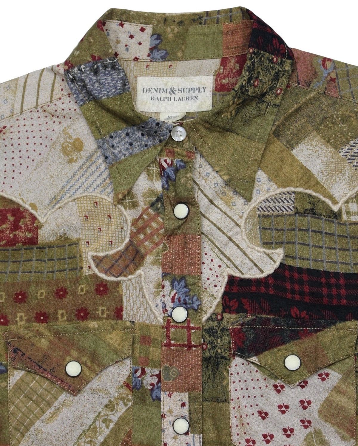 Denim & Supply Ralph Lauren FW2013 DENIM & SUPPLY RALPH LAUREN PATCHWORK WESTERN SHIRT Size XXS / US 00 / IT 34 - 3 Thumbnail