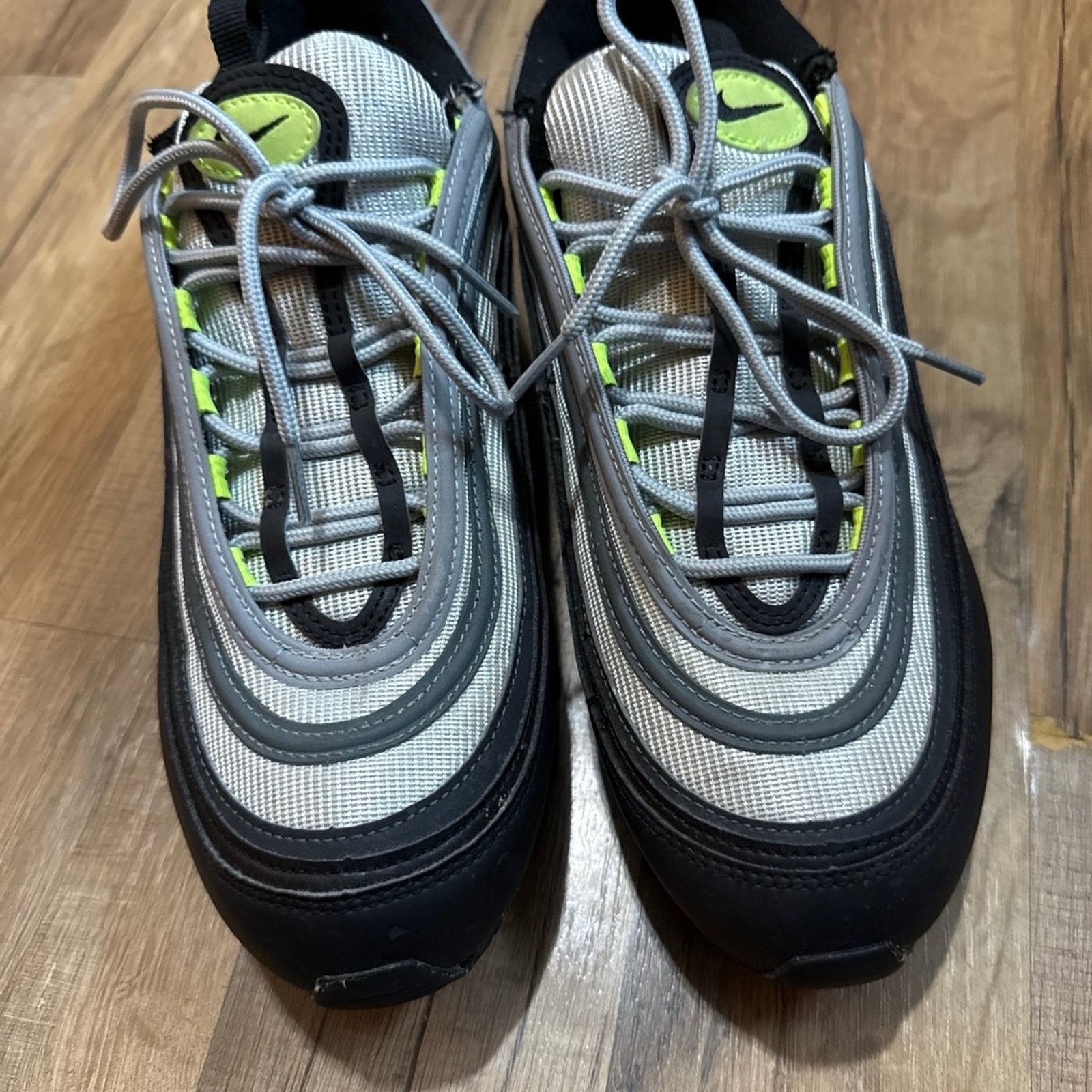 Nike Nike Air Max 97 Icons Neon Black Volt Pure Platinum Size US 10 / EU 43 - 9 Thumbnail