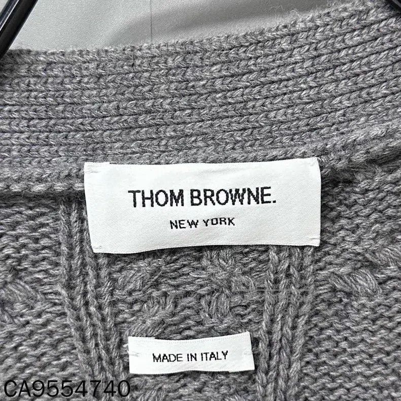 Thom Browne Thom Browne Handbag decorated gray knitted cardigan Size S / US 4 / IT 40 - 4 Thumbnail