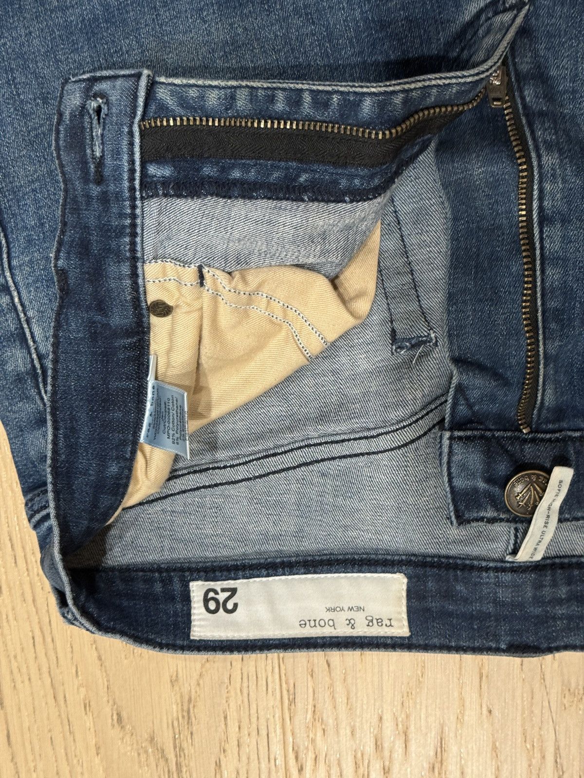 Rag & Bone Rag + Bone Sophie Ultra Wide Jeans in Blue Size US 31 - 4 Thumbnail