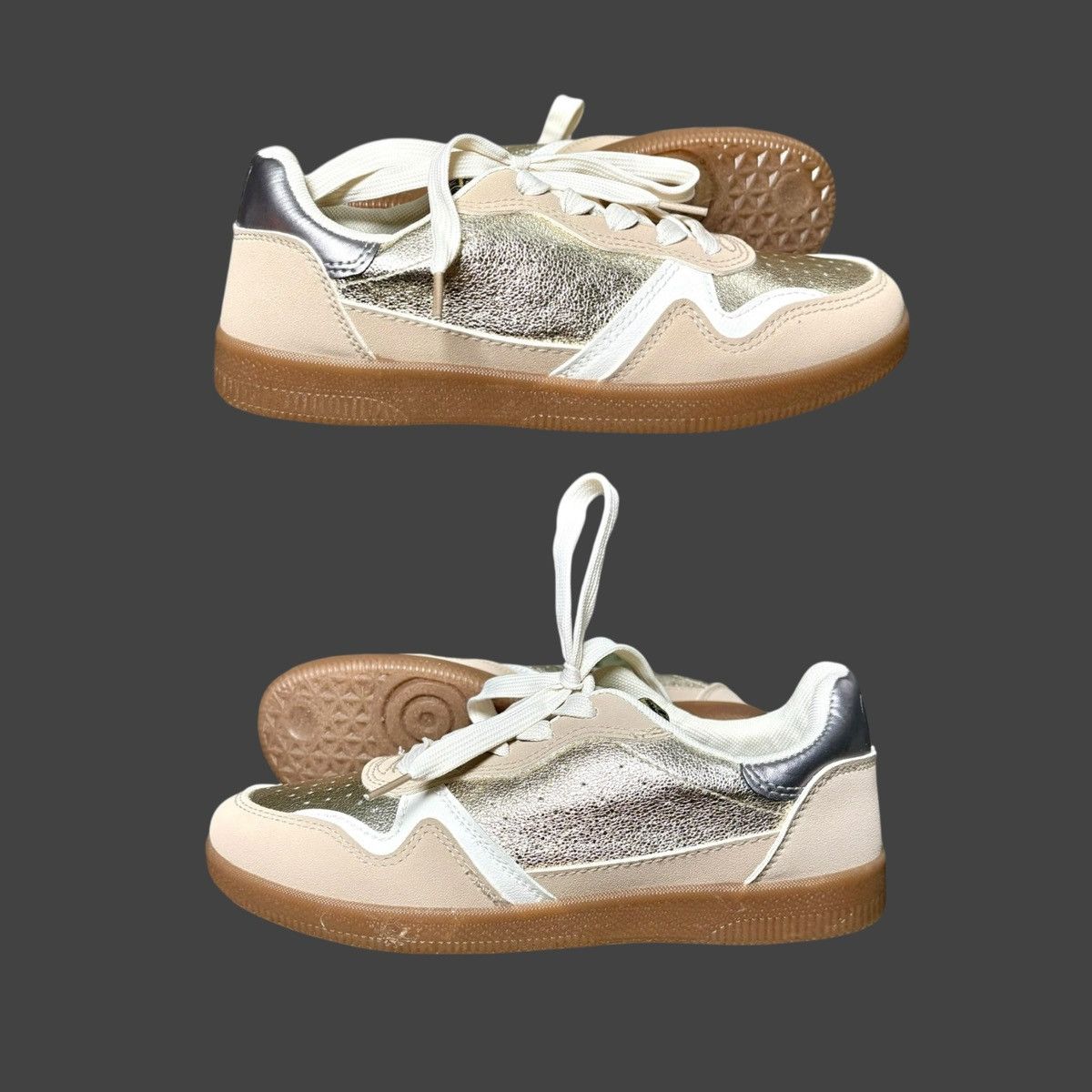Other Rachel Roy Lacey Women’s Gold Beige White Sneakers Sz 7 Size US 7 / IT 37 - 7 Thumbnail