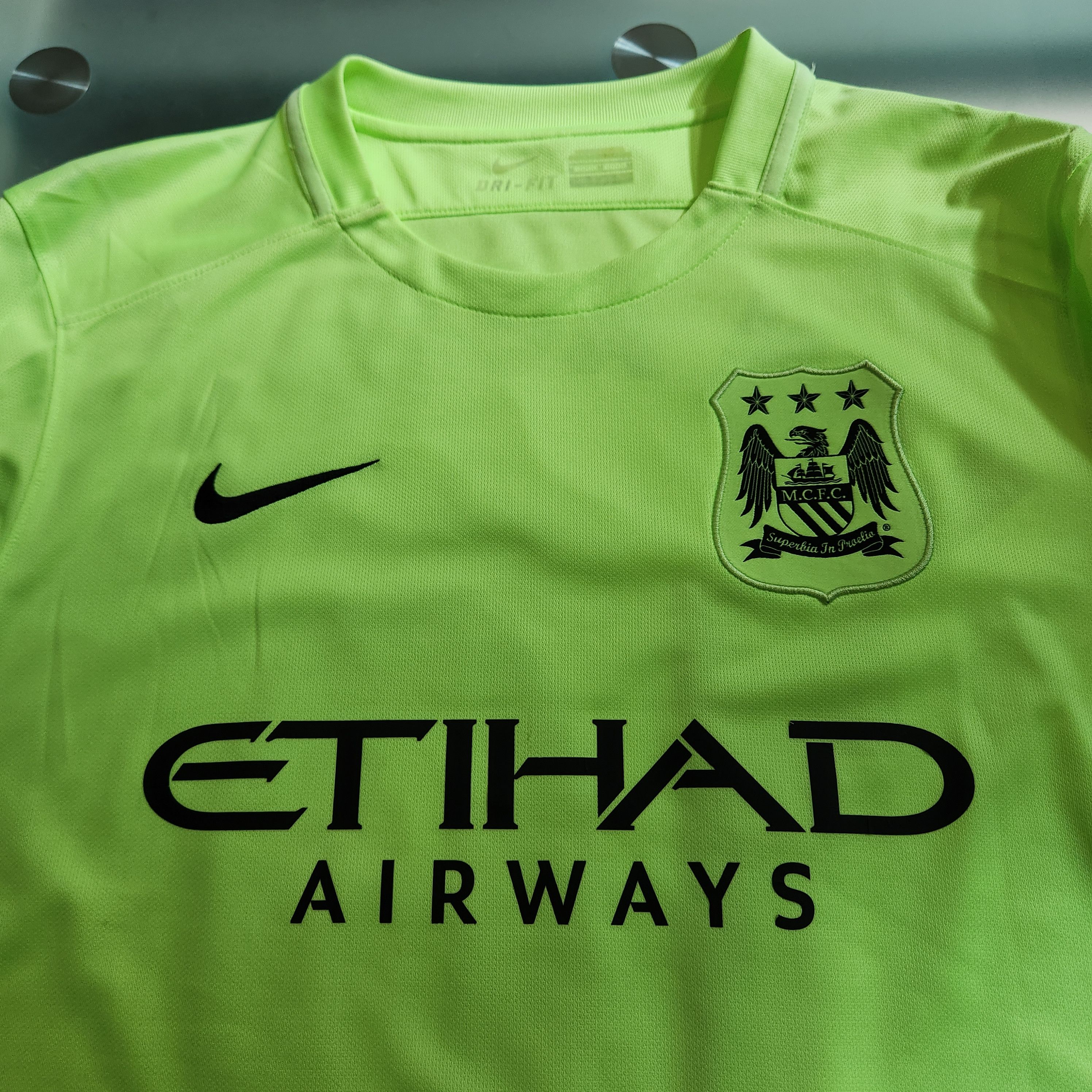 Nike Authentic Manchester City AGUERO 2015-2016 15/16 3rd Third Size US M / EU 48-50 / 2 - 7 Thumbnail